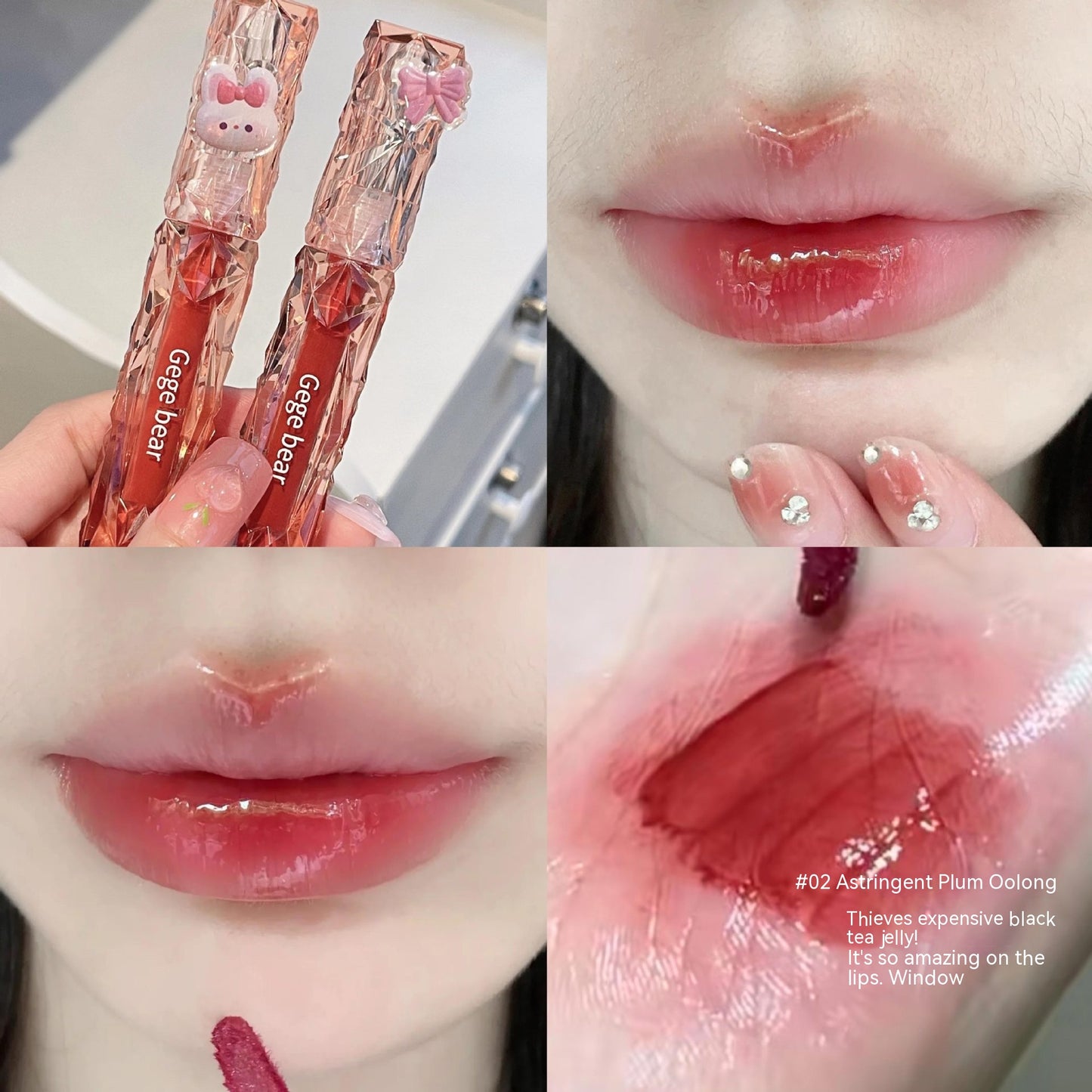 Crystal Lip Lacquer - Transparent Diamond Light Mirror Lip Gloss