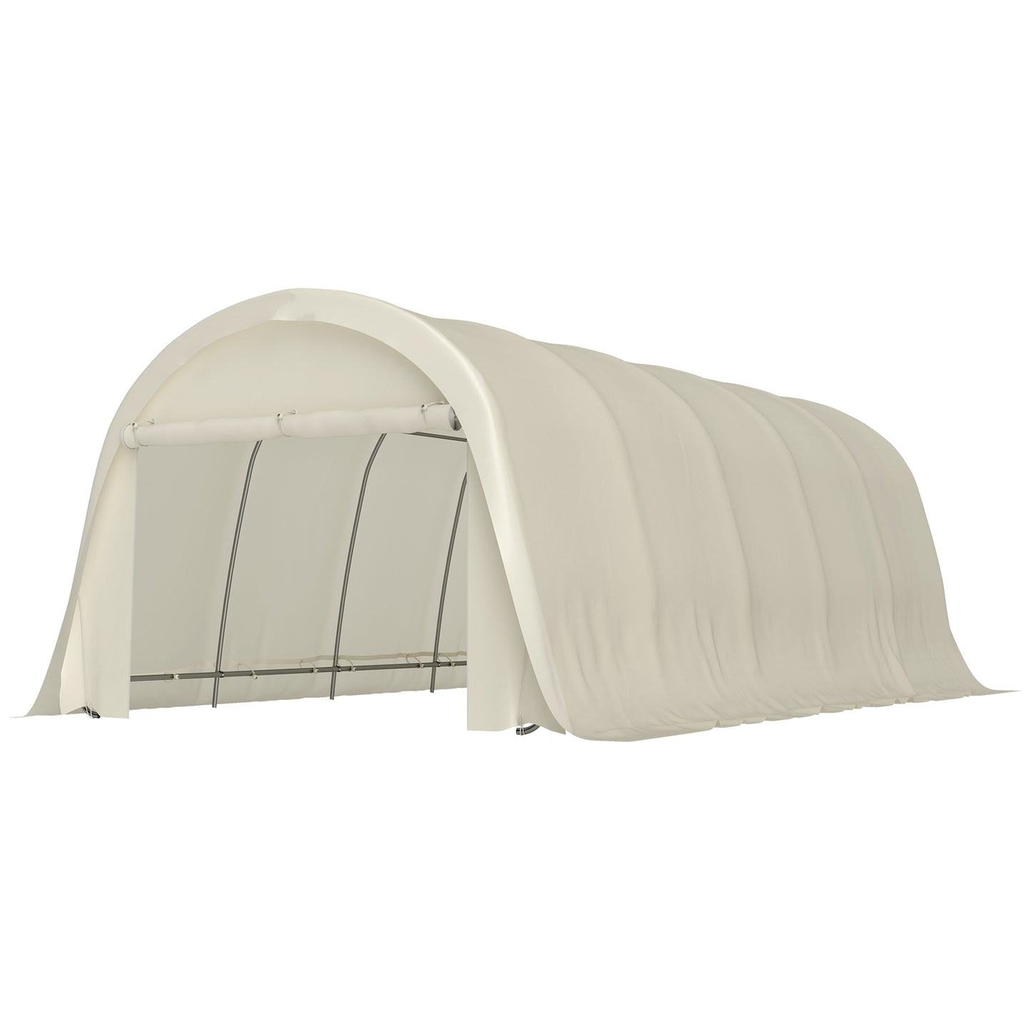 Heavy Duty Portable Carport Canopy Tent - 12 x 23.6 ft, Beige