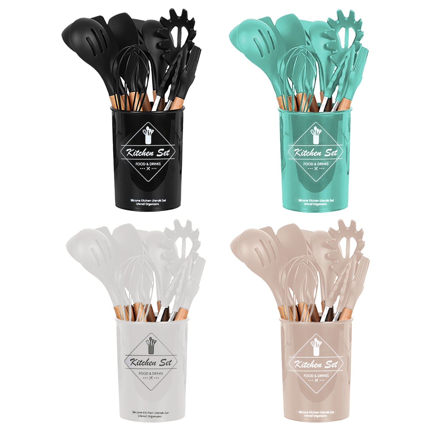 35-Piece Kitchen Utensil Set with Holder - Cooking Tools & Accessories
