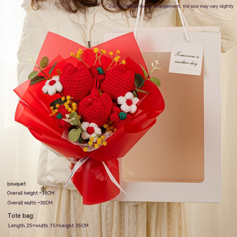 Colorful Tulip Knitted Bouquet Gift for Mother's Day, Graduation & Celebration