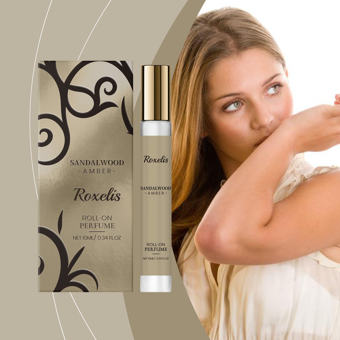 Sandalwood Amber Perfume Oil - Luxury 10ML Deep Lasting Fragrance