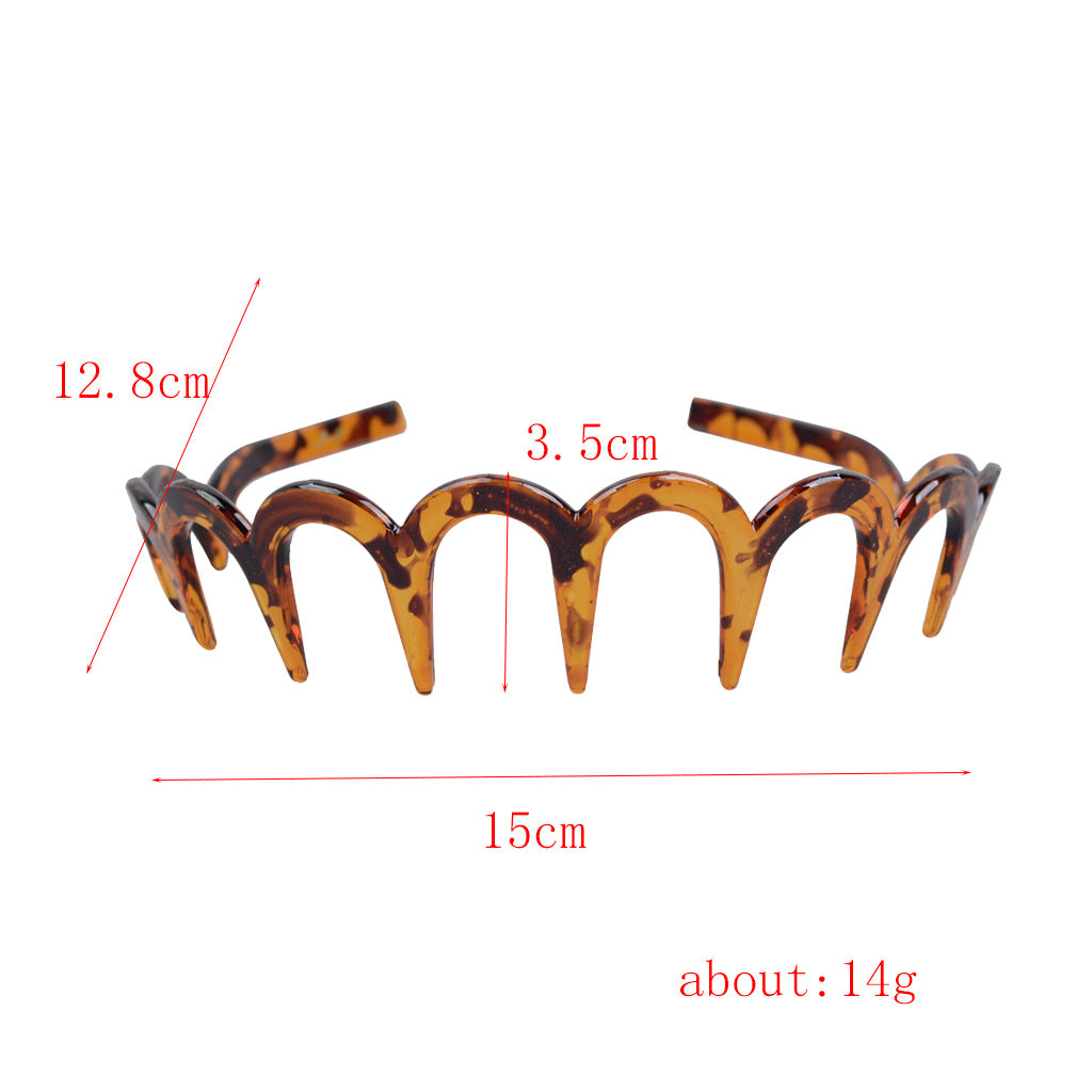 Drop-Resistant Toothed U-Shaped Hair Headband for Hair & Beauty