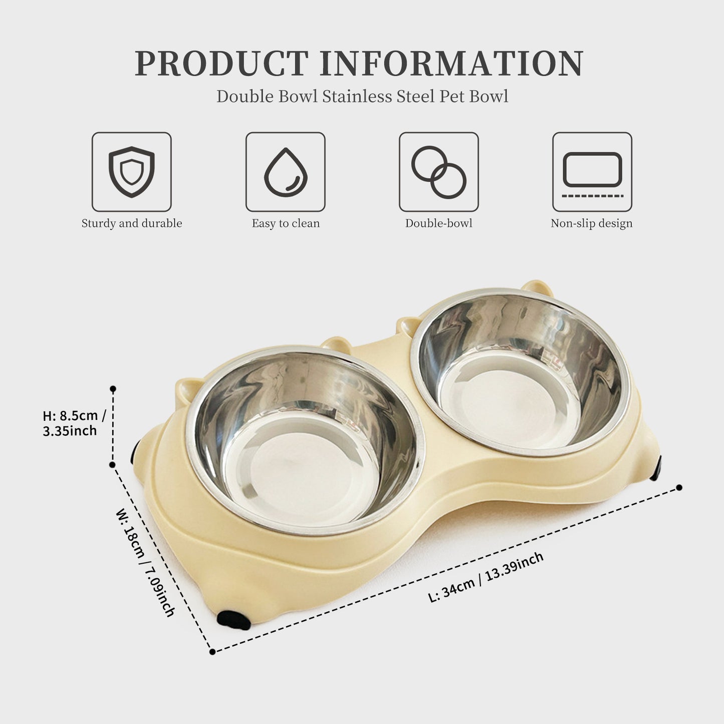 Self Pickup Macaron Stainless Steel Pet Bowl - Multiple Colors