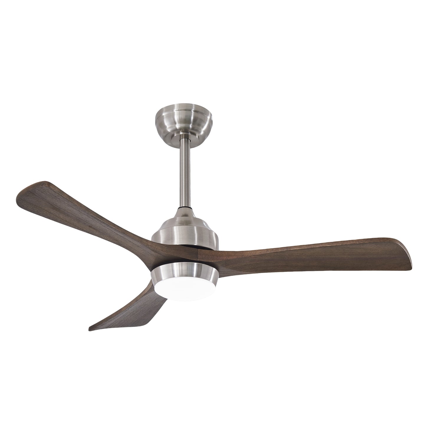 42" Solid Wood Blades Ceiling Fan with Remote Control - Nickel