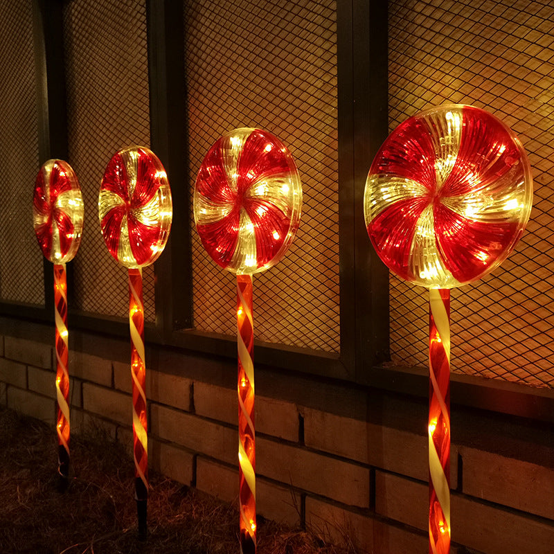 Outdoor Solar Candy Light Set Waterproof LED Christmas Candy Lights