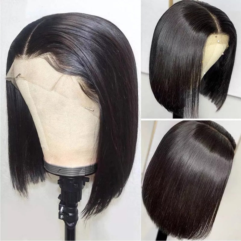 Real Lace Human Hair Wig - Natural Style, Multiple Sizes & Densities
