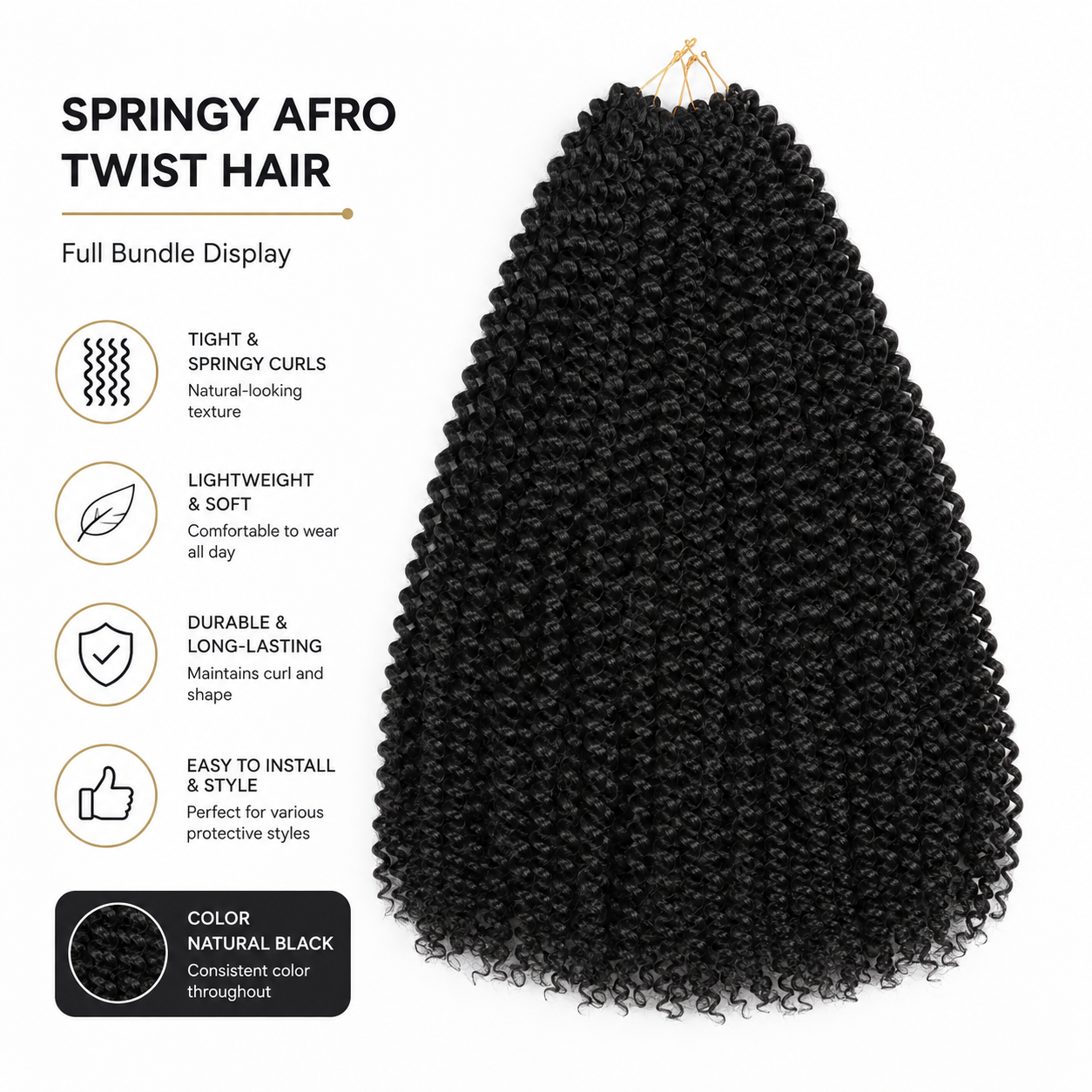 Water Wave Crochet Braiding Hair - Long Bohemian Curly Synthetic Fiber
