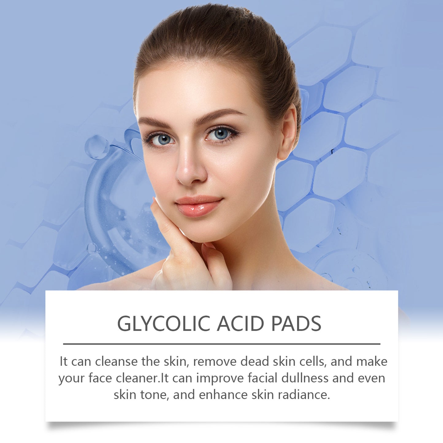 Glycolic Acid Facial Cleansing Cotton Pads - Deep Skin Rejuvenation, 40 Pads