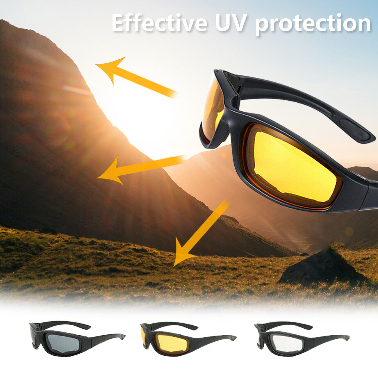 Cycling Sunglasses - 3 Pack UV400 Protection for Outdoor Sports