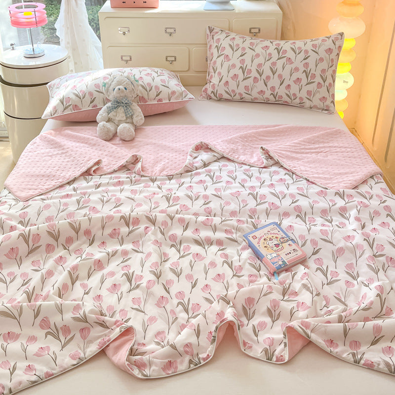 Summer Dormitory Single Cool Feeling Quilt - Multiple Sizes & Patterns