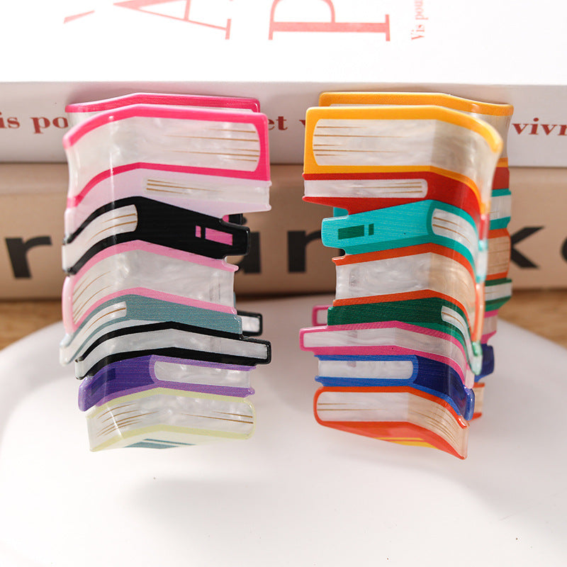 Women's Acrylic Book Barrettes