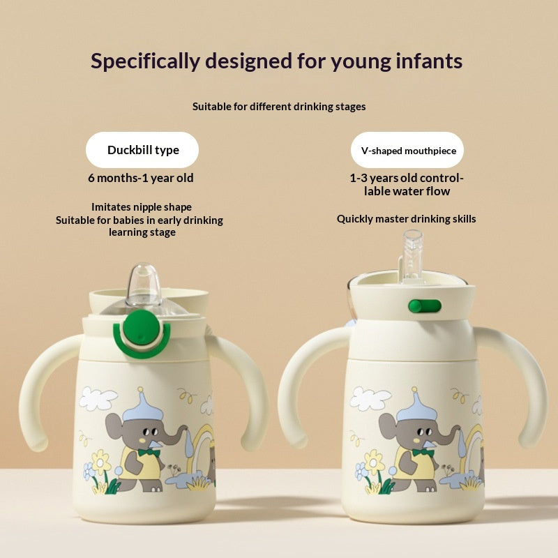 Children's Insulated Stainless Steel Cup with Handle - Heat Retention 6-12H