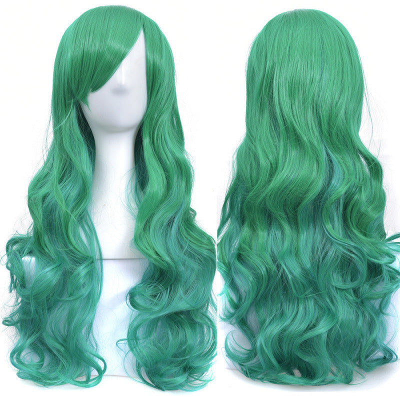 Colorful Synthetic Wig for Dance Parties - Long Curly Cosplay Hair