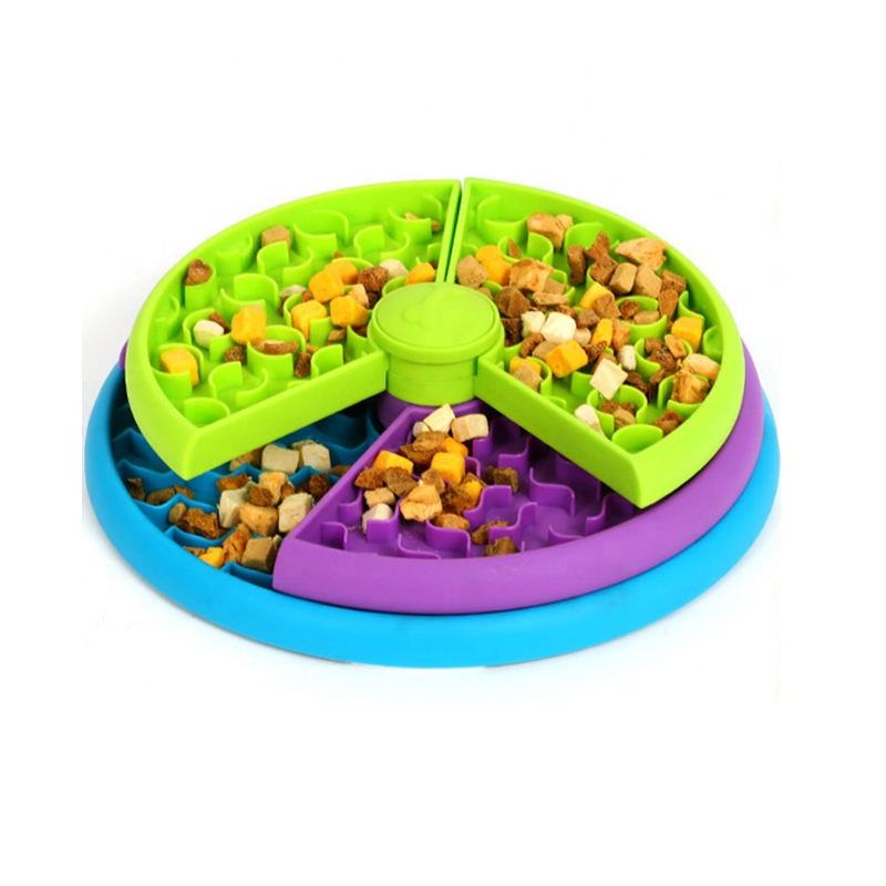 Pet Slow Feeder Bowl with Puzzle & Lick Mat for Medium & Large Dogs - Green