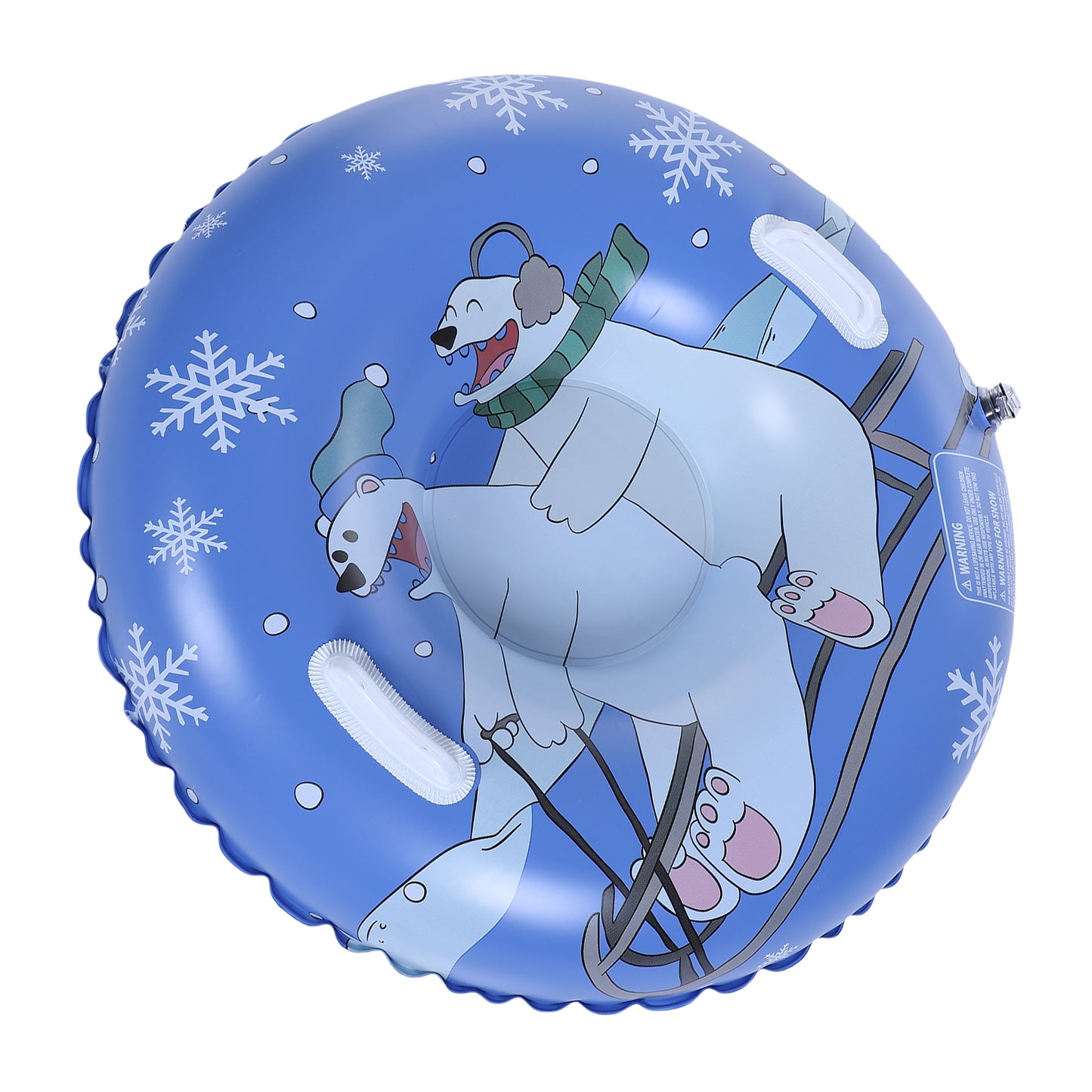 Inflatable Snow Tube Thickened Bottom 36 Inch Kids Sled With Handles