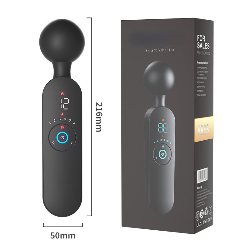 Adult Wellness Shock Toys with Variable Frequency and Heating - Black
