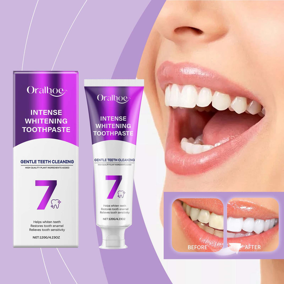Whitening Toothpaste Stain Remover 120g