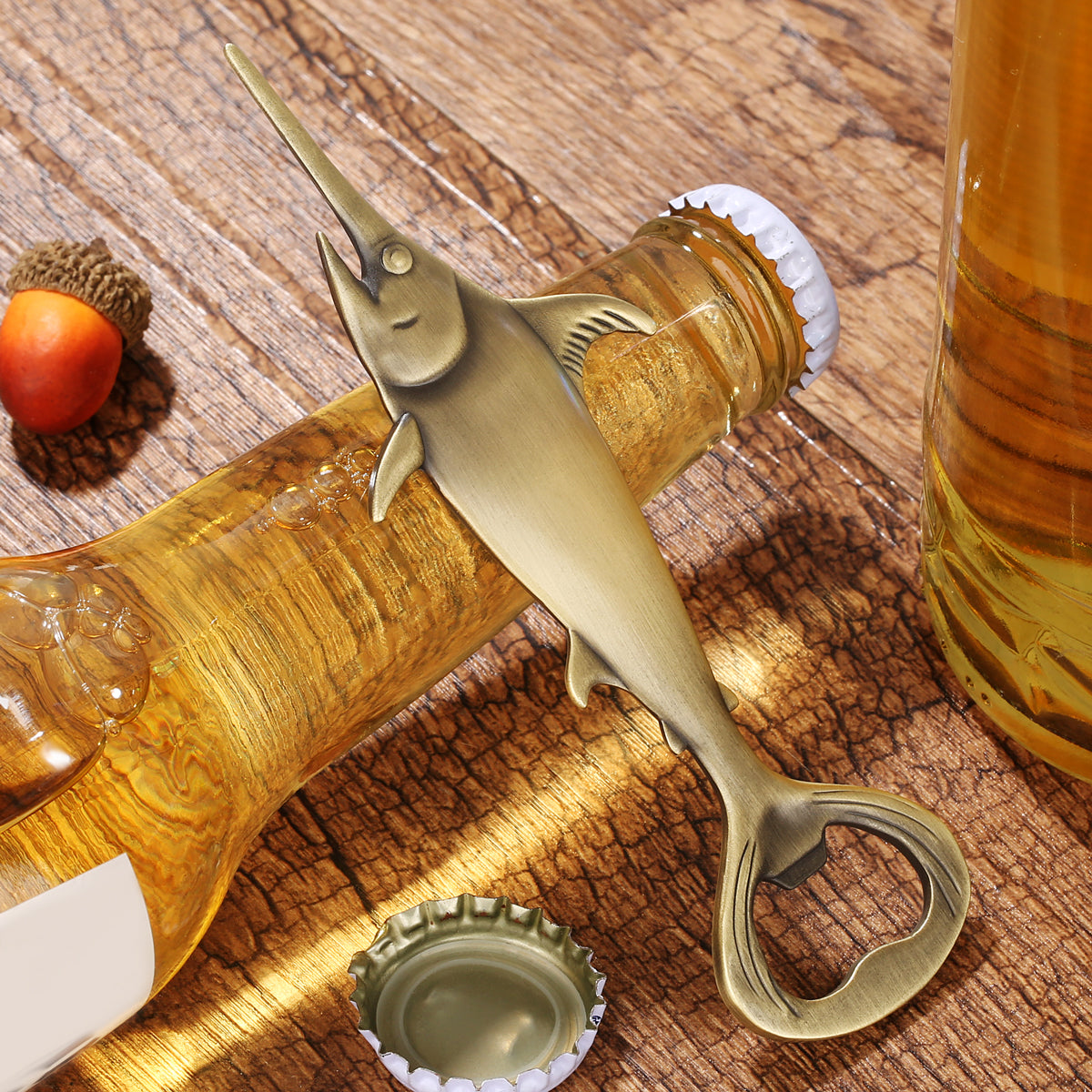Swordfish Handle Metal Beer Bottle Opener - Retro Kitchen Tool