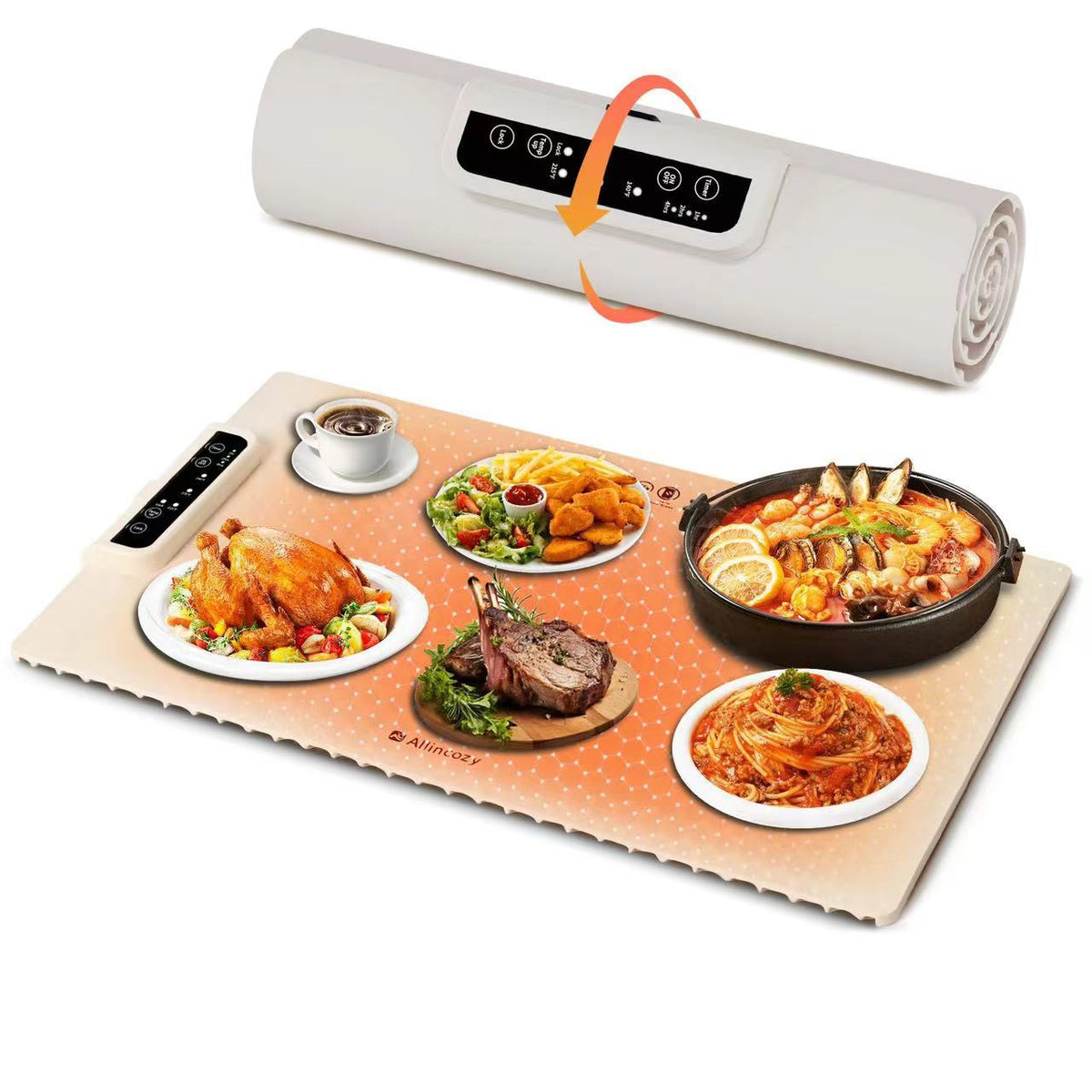 Multifunctional Dish Warming Pad with Temperature Control and Insulation