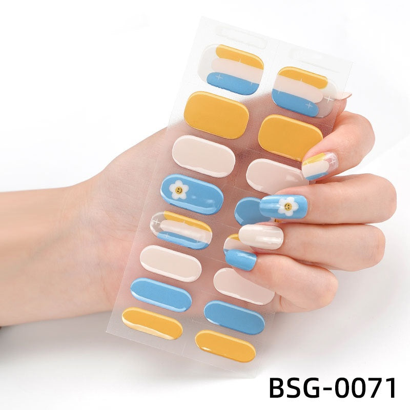 Semi-Cured Nail Stickers - 3D UV Gel Nail Art Set