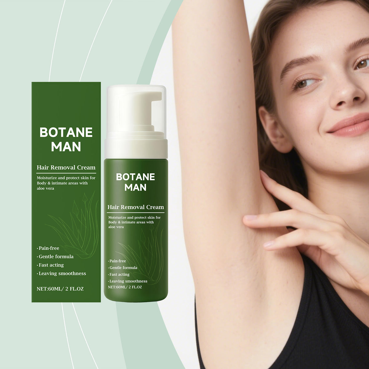 Gentle Hair Removal Mousse 60ml - Moisturizing Body Care Solution