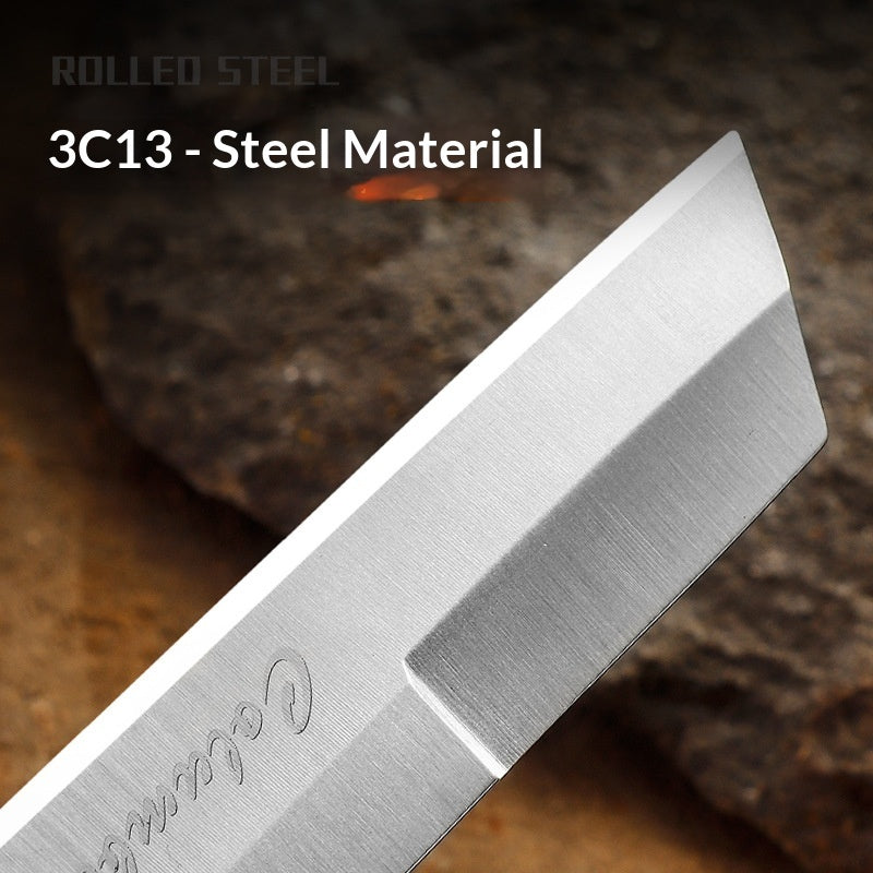 High-Hardness Steel Outdoor Camping Survival Knife - Portable Sharp Special Battle Straight Knife