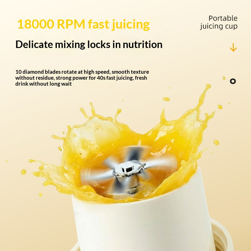 Portable Electric Juicer Cup 600ml Small Rechargeable Fruit Mixer