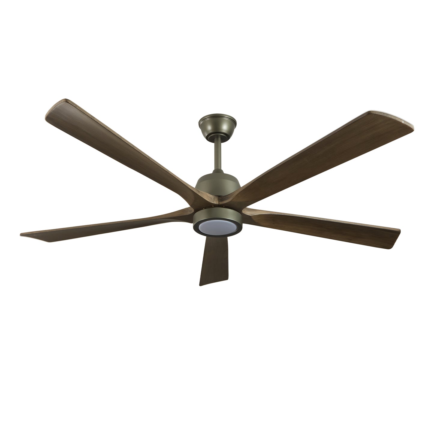 60-Inch Modern Wood Ceiling Fan with Light & Remote Control