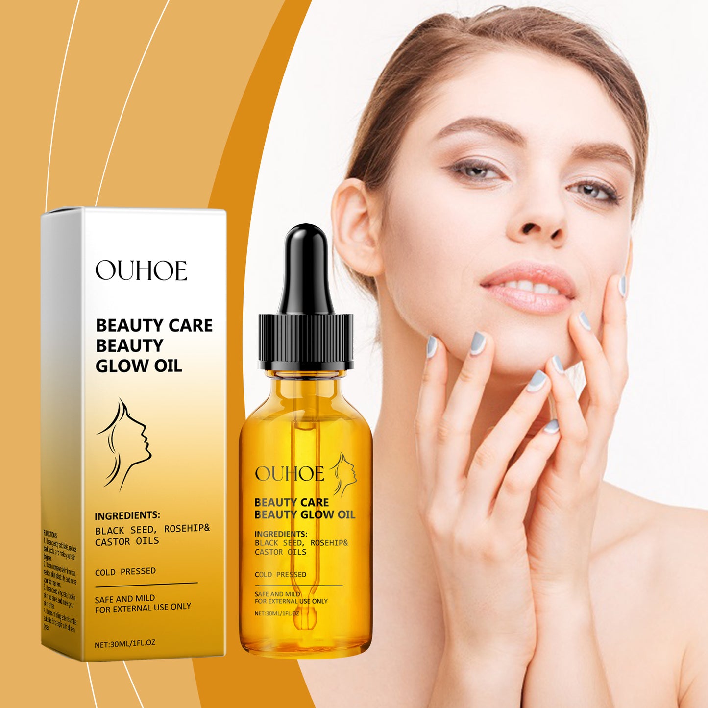 Facial Moisturizing Oil with Rosehip & Black Seed Oil - 30ml