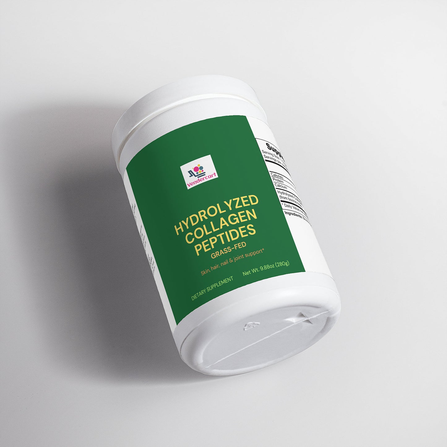 Grass-Fed Hydrolyzed Collagen Peptides Powder - Types 1 & 3, 280g