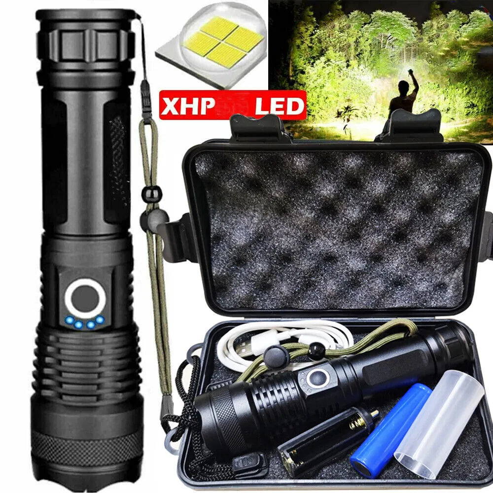 Rechargeable 9900000LM Ultra Bright LED Tactical Flashlight