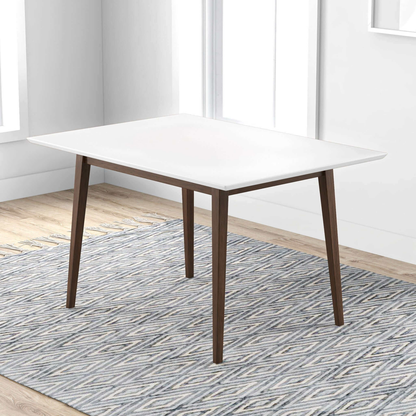 Levi Modern Solid Wood Rectangular Dining Table - 47 Inch
