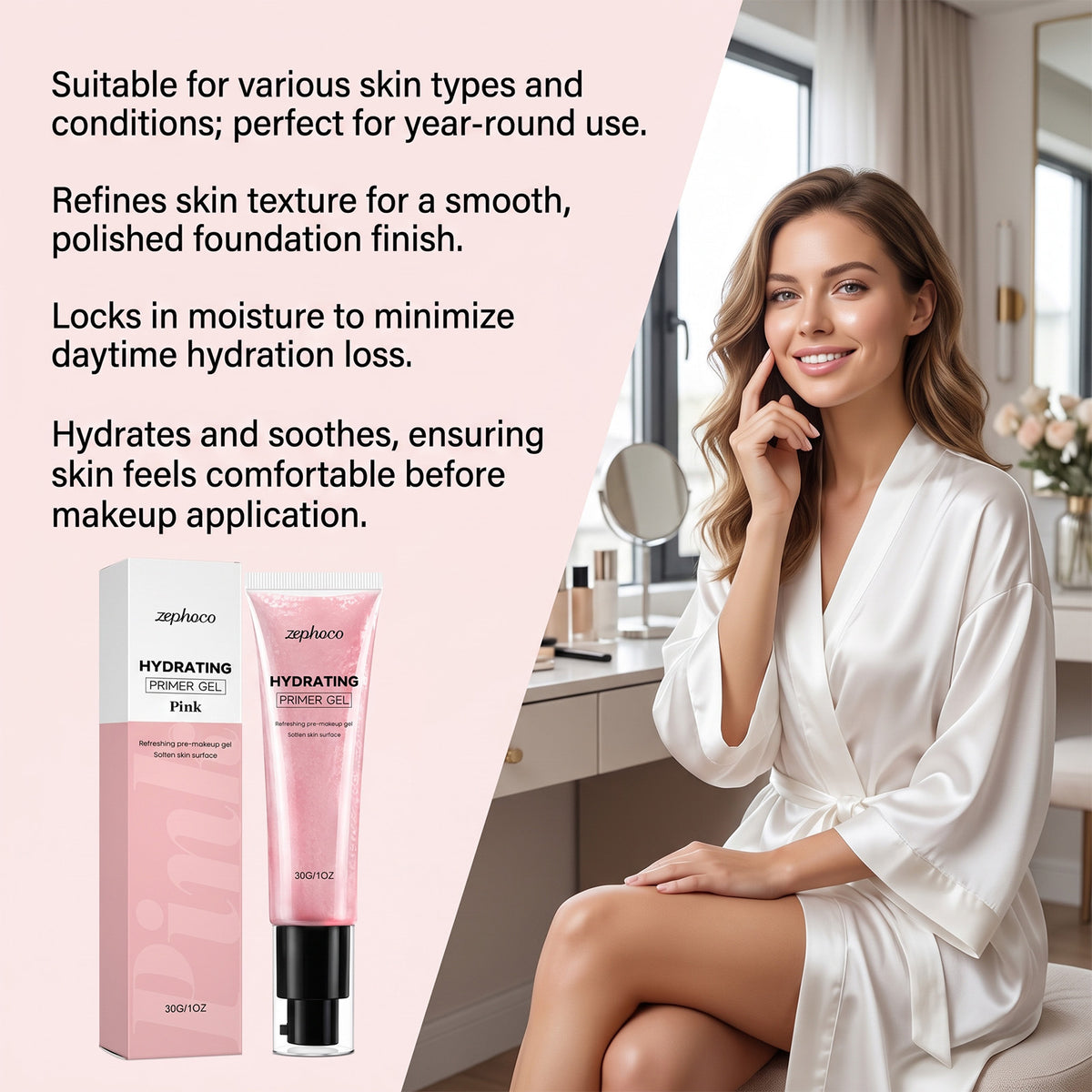 Pre-makeup Hydrating Gel Moisturizes And Softens The Skin Refining