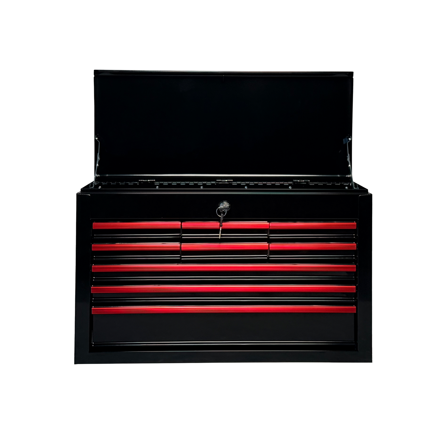 Heavy Duty Metal Tool Box 24 Inch with 9 Drawers & Locking Mechanism - Black