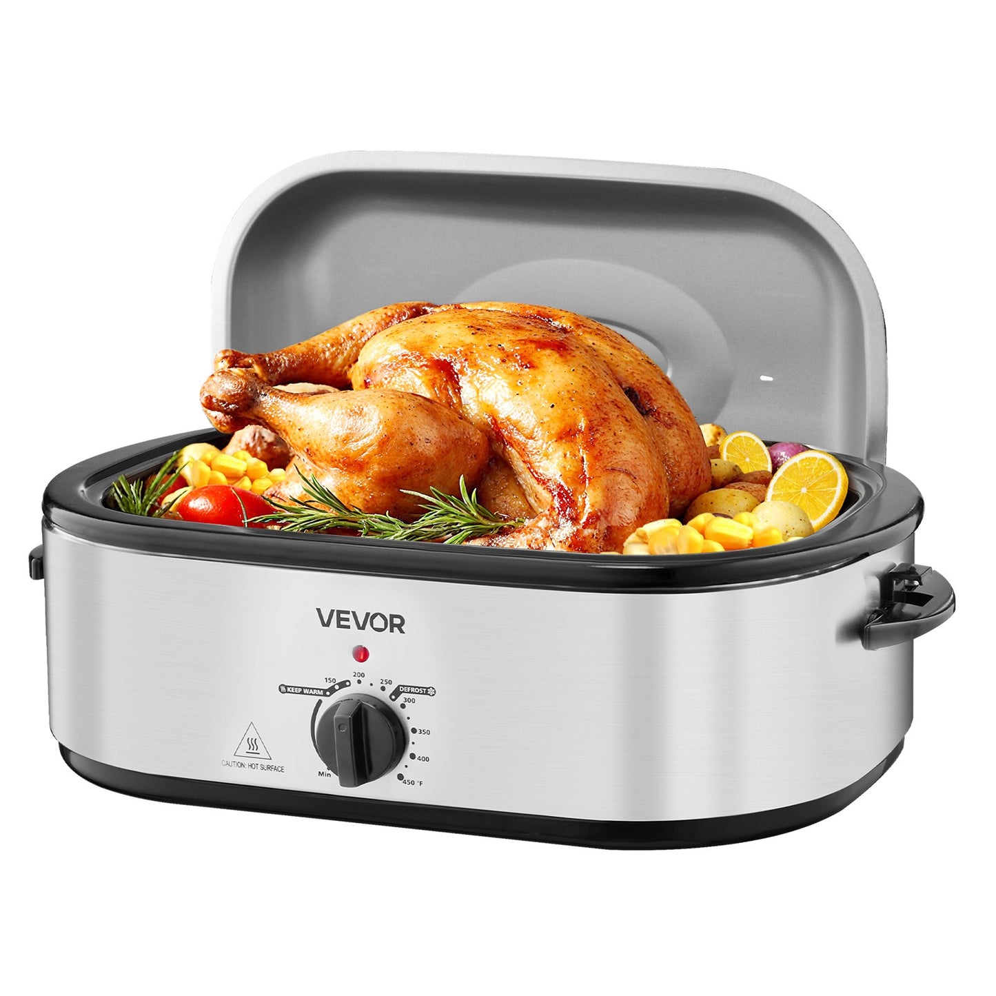 20QT Electric Roaster Oven with Self-Basting Lid - Large Kitchen Appliance