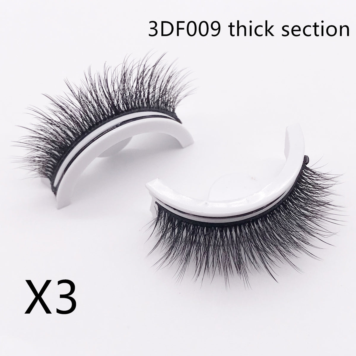 Self Adhesive False Eyelashes Reusable No Glue Natural & Long Styles