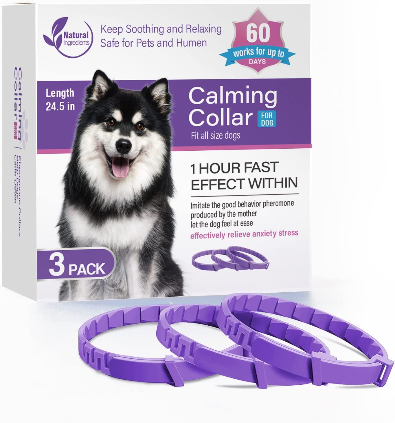 Calming Pet Collar for Cats and Dogs, Soothing & Relaxing