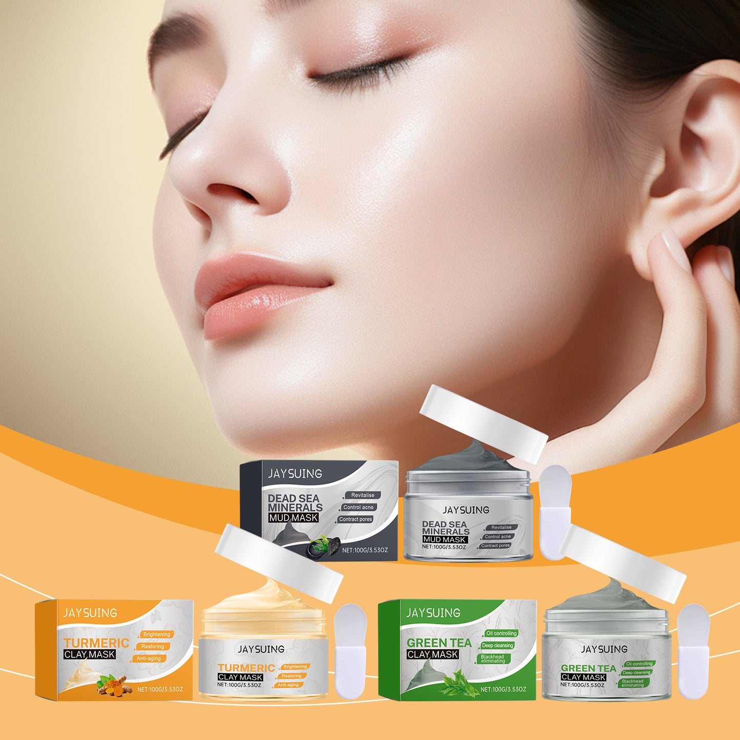 Dead Sea Mud Facial Mask - Pore Cleansing, Oil Control & Skin Brightening