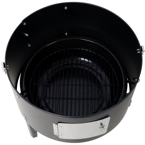 17 Inch Heavy Duty Charcoal Smoker Grill - Black