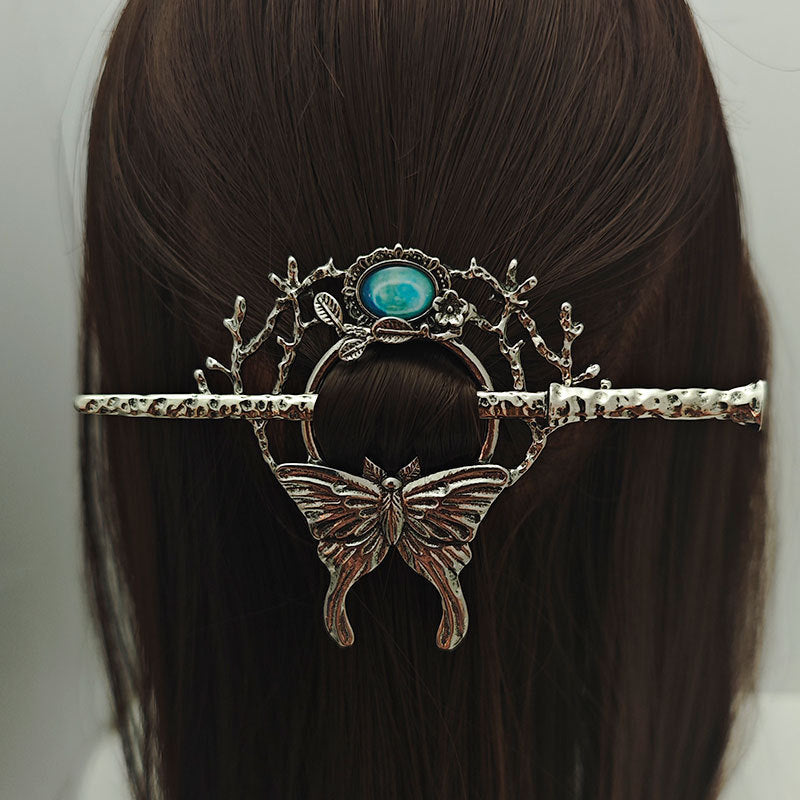 Retro Nordic Butterfly Hairpin - Alloy