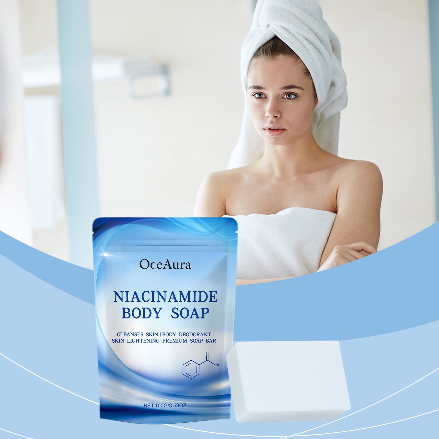 Niacinamide Brightening Body Soap with Aloe Vera Extract