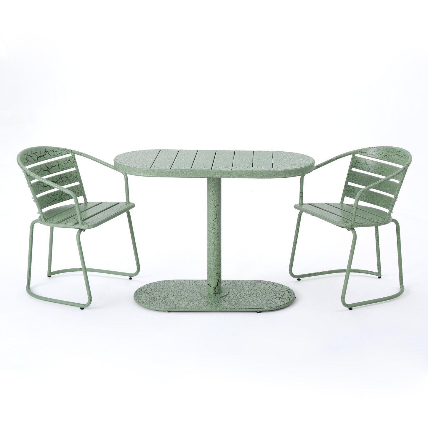 Santa Monica Outdoor Bistro Set - Green Iron Dining Furniture