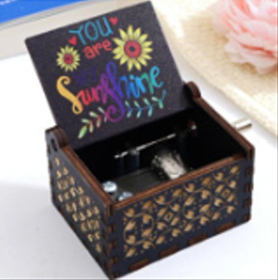 Wooden Classical Music Box with Painted Finish - Home Decor Gift