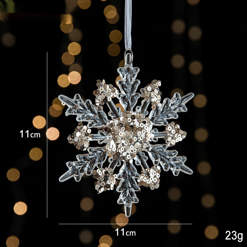 Christmas Sequin Acrylic Pendant Decorations for Holiday & Party Decor