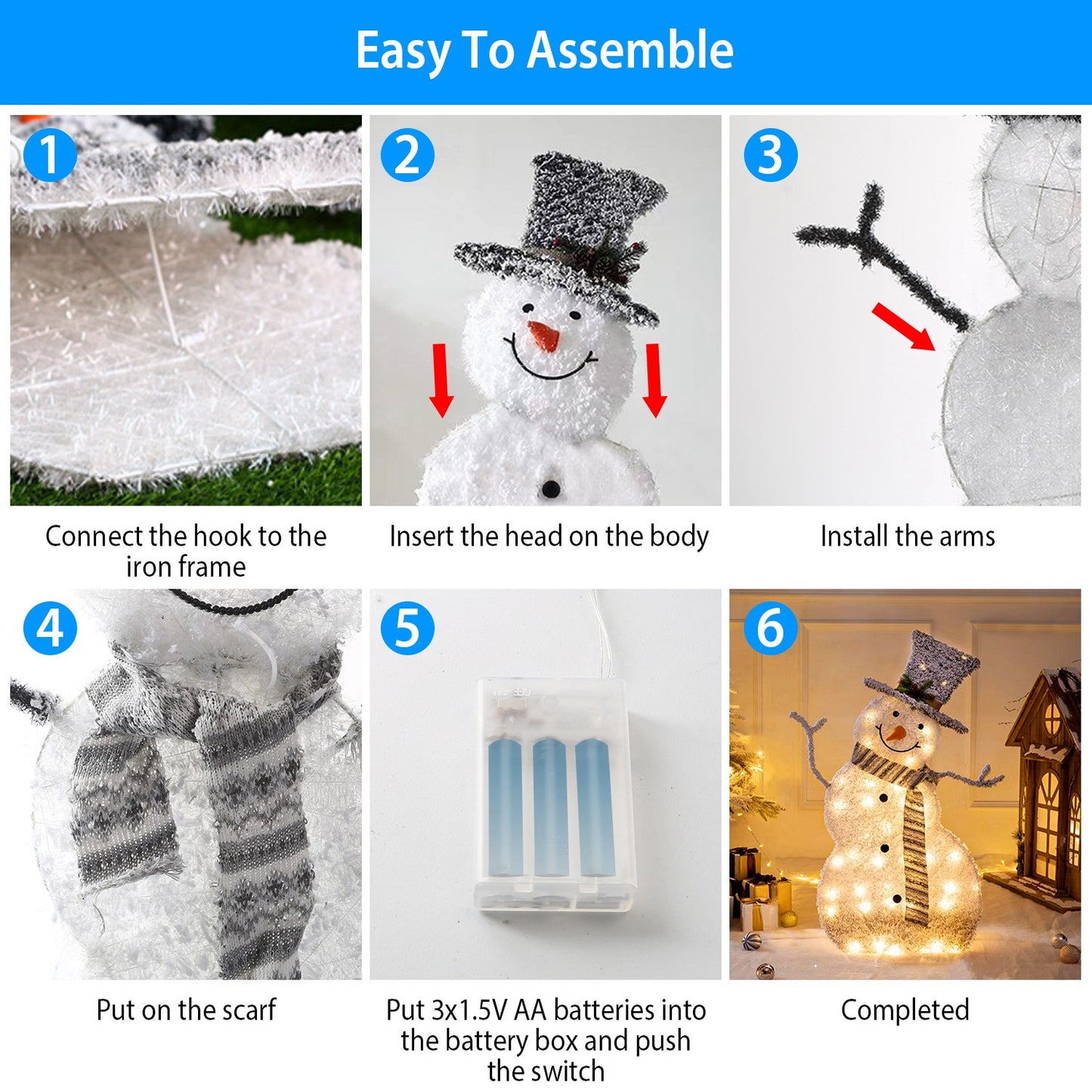 LED Christmas Snowman Decoration Light - Indoor & Outdoor