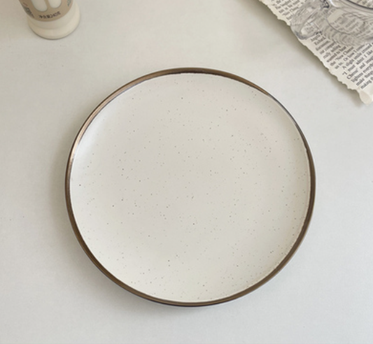 8-Inch Ceramic Plate Set for Kitchen Storage - Multiple Styles