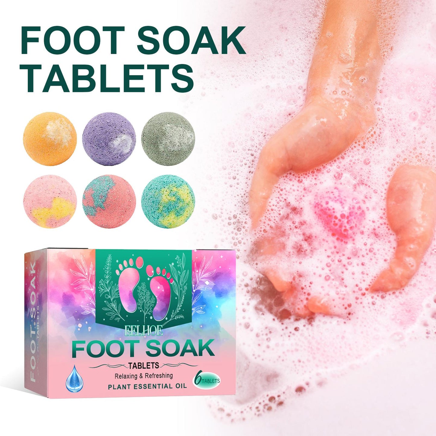 Ginger Essential Oil Foot Soak Bombs - Moisturizing & Deodorizing