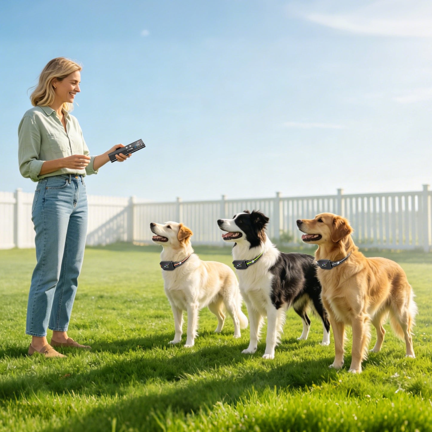 Dog Training Collar with Remote, Bark Control & 3 Channels - Waterproof Rechargeable