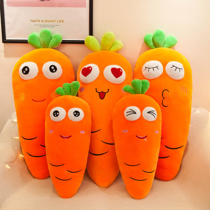 Radish Shape Plush Throw Pillow - Cute Carrot Design, Soft Home Decor