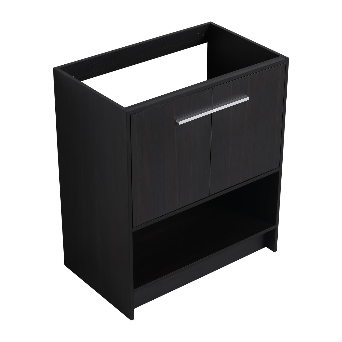 30" Freestanding Bathroom Vanity Cabinet - Dark Oak Plywood